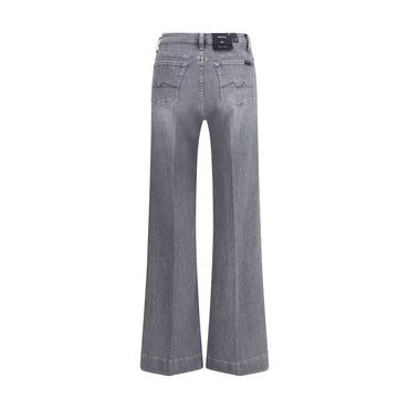 7FOR Gray Cotton Bootcut Jeans