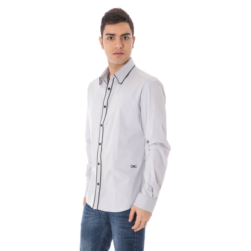 Costume National Blue Cotton Shirt