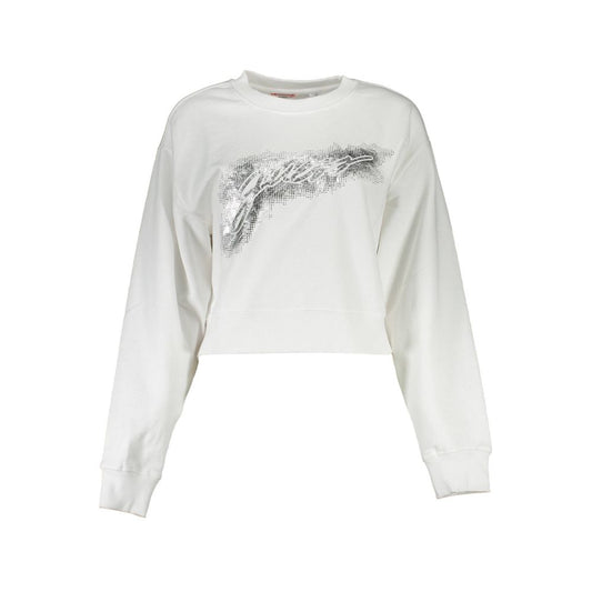 Guess Jeans White Organic Cotton Women Sweatshirt