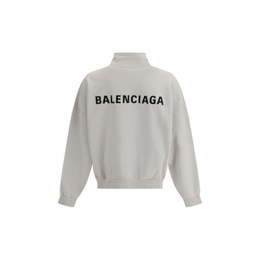 Balenciaga White Cotton Sweatshirt