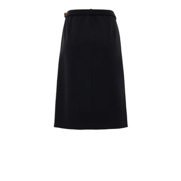 Gucci Black Wool Midi Skirt
