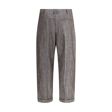 Brunello Cucinelli Brown Polyester Casual Pants