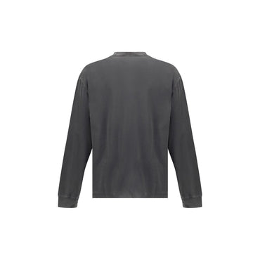 Agolde Gray Cotton Long Sleeve T-Shirt