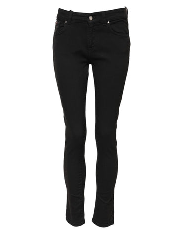 Dolce & Gabbana Black Cotton Skinny Mid Waist Denim Jeans