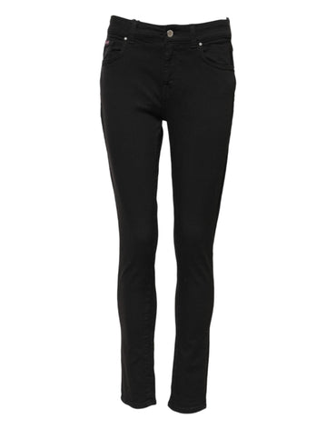 Dolce & Gabbana Black Cotton Skinny Mid Waist Denim Jeans