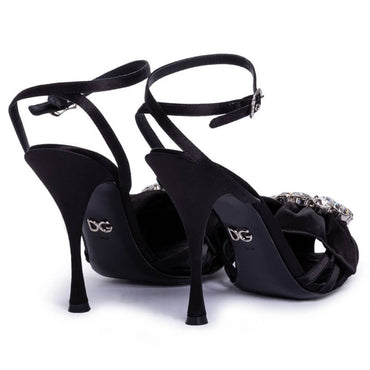 Dolce & Gabbana Black Goatskin Sandal