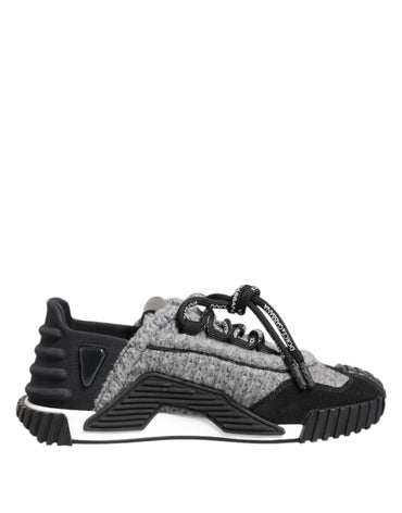 Dolce & Gabbana Black Gray NS1 Low Top Sneakers Shoes