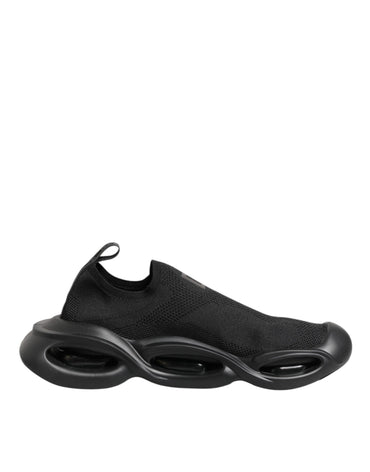 Dolce & Gabbana Black Slip On Wave Low Top Men Sneaker Shoes