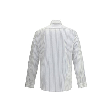 Brunello Cucinelli White Cotton Pattern Shirt