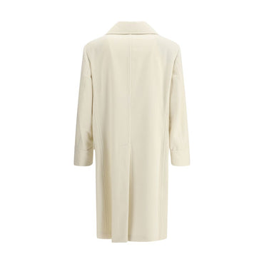 Brunello Cucinelli Cream Cashmere Coat