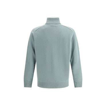 Brooksfield Green Fleece Wool Turtleneck