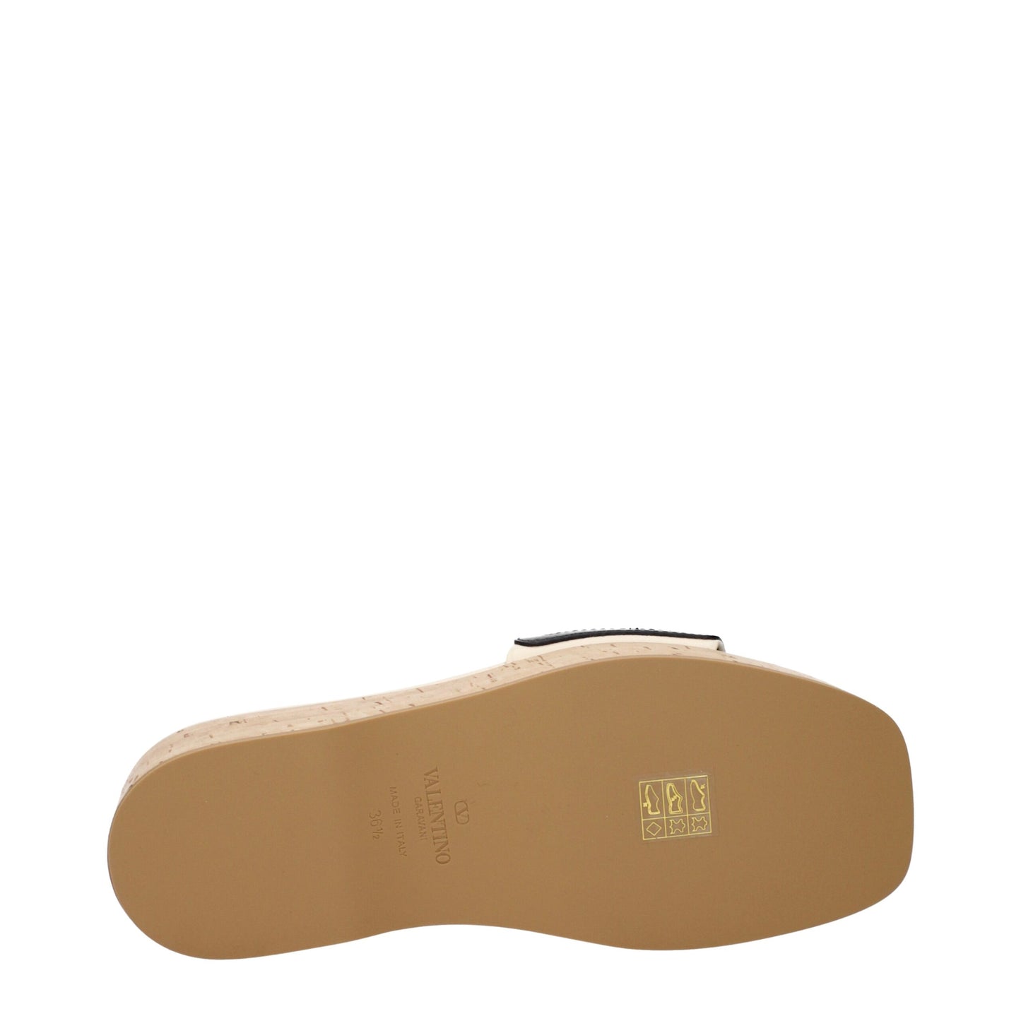 Valentino Garavani Beige Leather Wedge Sandals