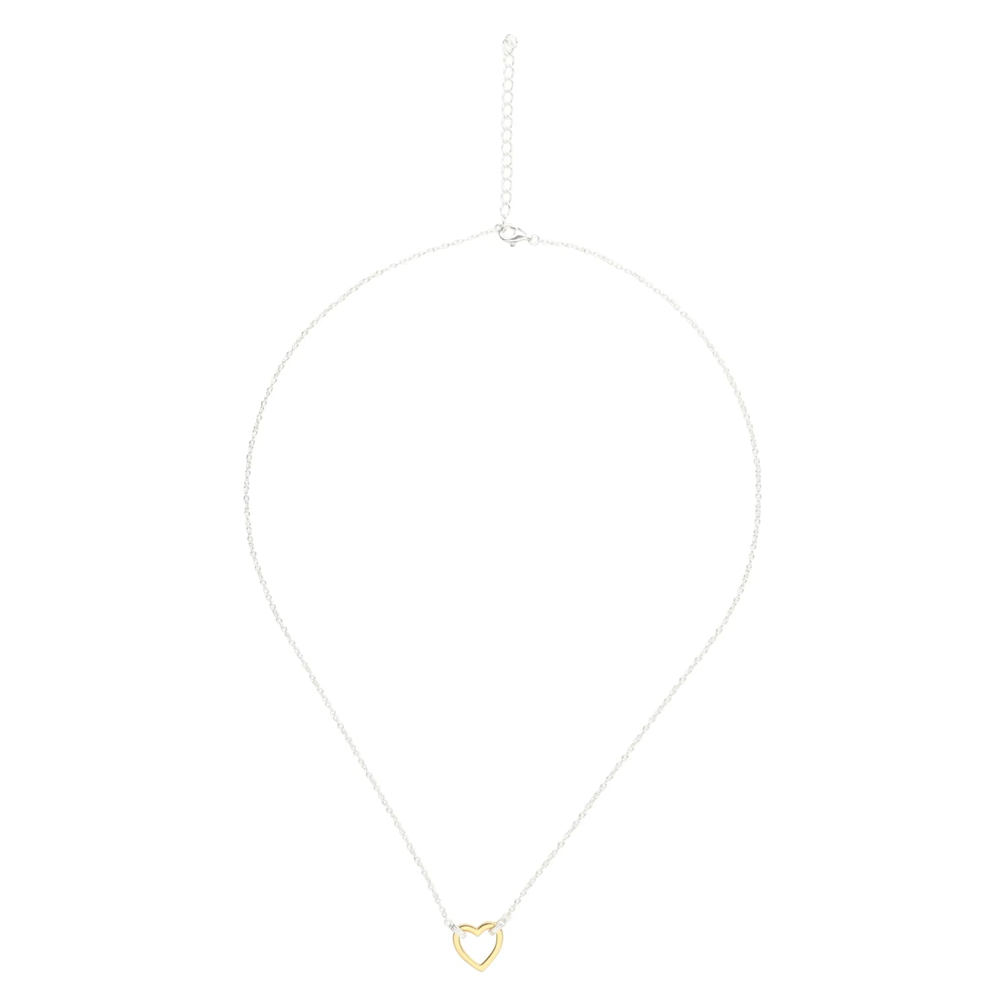 18K Gold Plated Heart Pendant Necklace-3