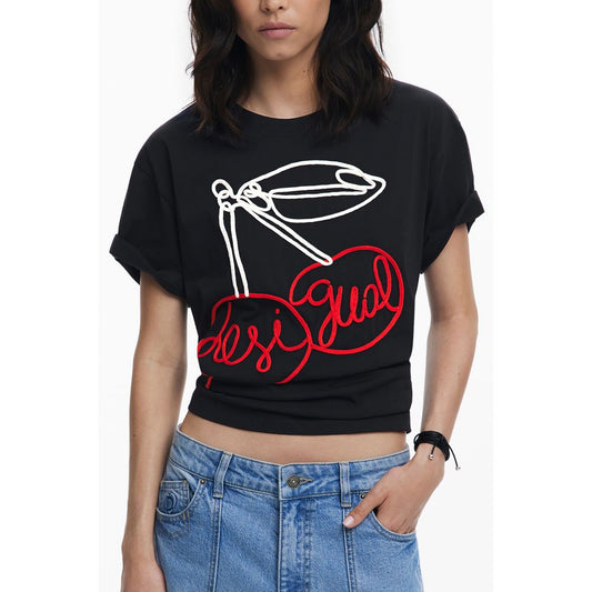 Desigual Black Cotton T-Shirt