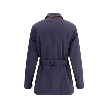 Brunello Cucinelli Blue Polyester Coat