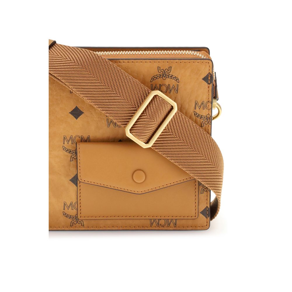 MCM Brown Polyethylene Shoulder Bag