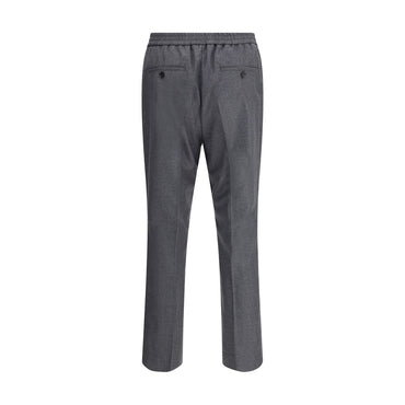 Ami Paris Gray Fleece Wool Casual Pants