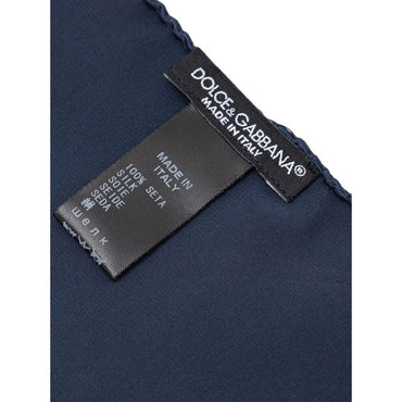 Dolce & Gabbana Blue Silk Pocket Square