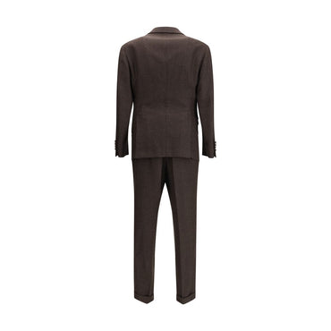 Brunello Cucinelli Brown Wool Two-Piece Suit