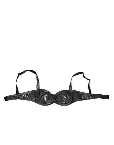 Dolce & Gabbana Black Acetate Stretch Balconette Bra Underwear