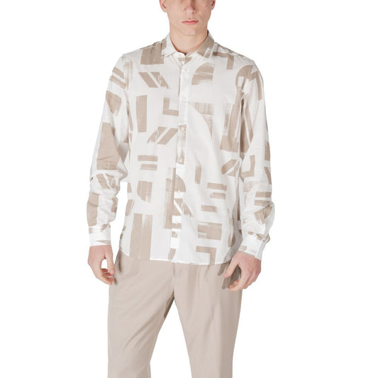Antony Morato Beige Viscose Pattern Shirt