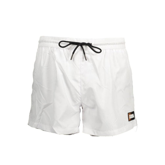 Karl Lagerfeld Bianco Polyester Men's Swim Boxer