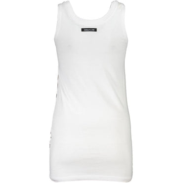 Cavalli Class White Cotton Tank Top