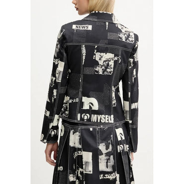 Desigual Black Cotton Jackets & Coat