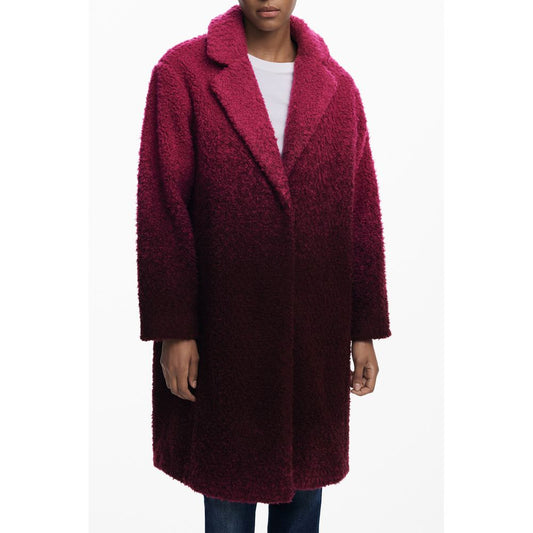 Desigual Pink Wool Jackets & Coat