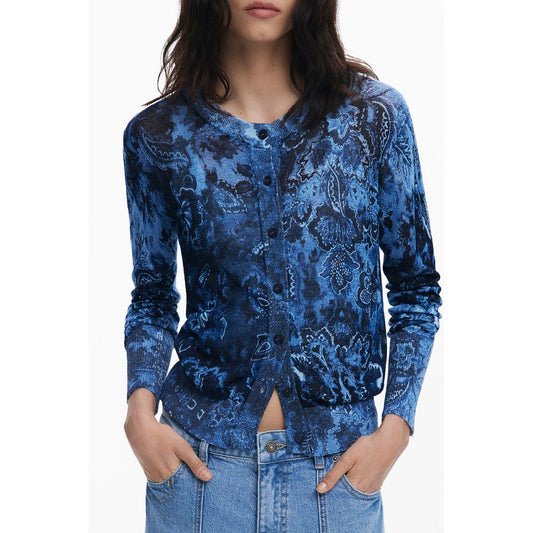 Desigual Blue Viscose Sweater