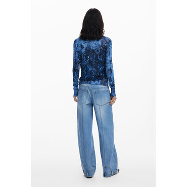 Desigual Blue Viscose Sweater
