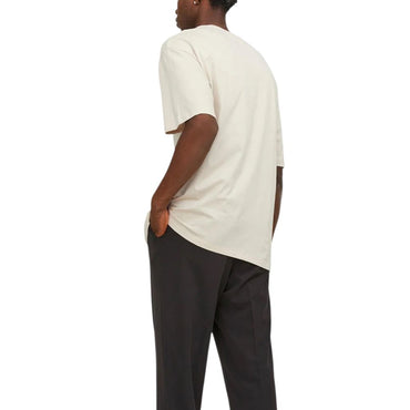 Jack Jones Beige Cotton T-Shirt