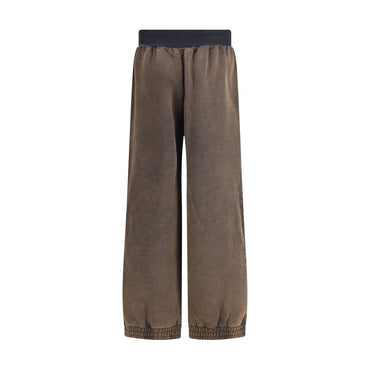 ALAINPAUL Brown Cotton Casual Pants