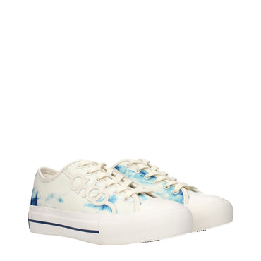 Jimmy Choo Beige Fabric Low Top Sneakers