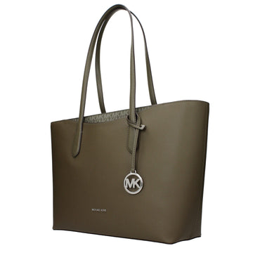 Michael Kors Green Fabric Shoulder Bag