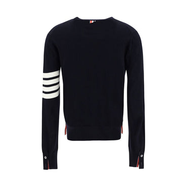 Thom Browne Blue Merino Wool Polo Shirt