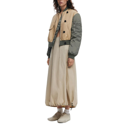 Desigual Beige Cotton Long Skirt