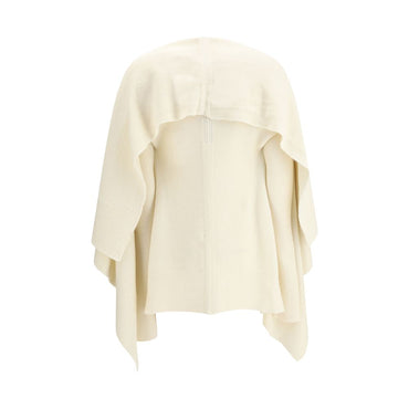 Rick Owens Beige Fleece Wool Cardigan