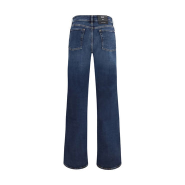 7FOR Blue Cotton Bootcut Jeans