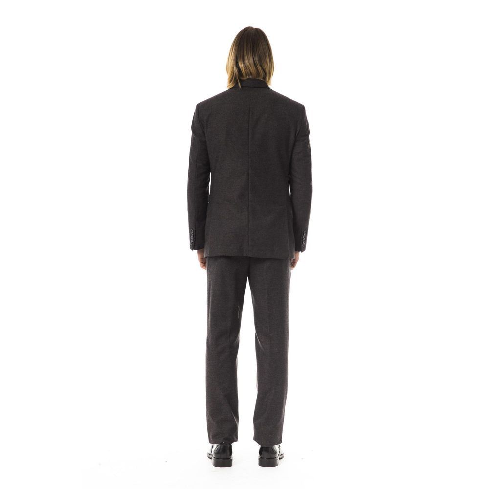 BYBLOS Brown Cotton Two-Piece Suit