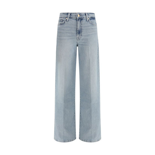 7FOR Blue Cotton Relaxed Fit Jeans