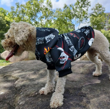 Skull Camo Pet Hoodie: Stylish Two-Legged Outfit For Dogs-1