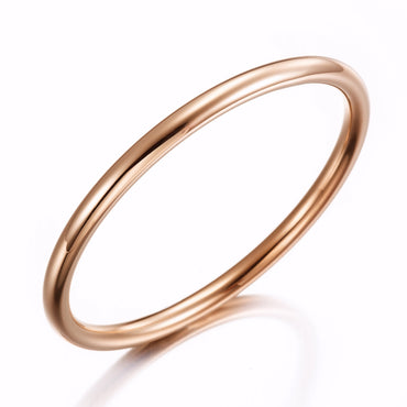 18ct Heavy Rose Gold Plated Classic Heavy & Solid Golf Bangle - USA Made-1