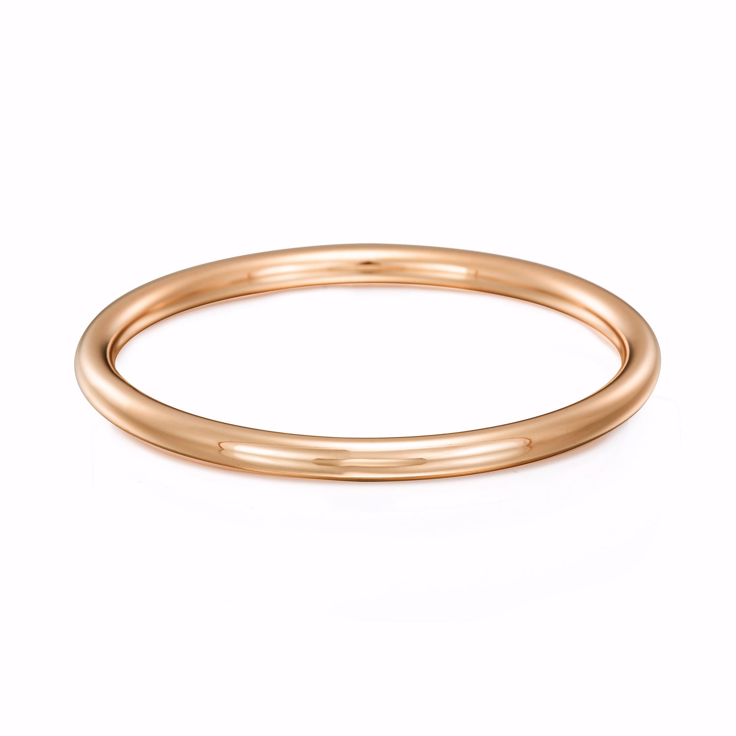 18ct Heavy Rose Gold Plated Classic Heavy & Solid Golf Bangle - USA Made-0