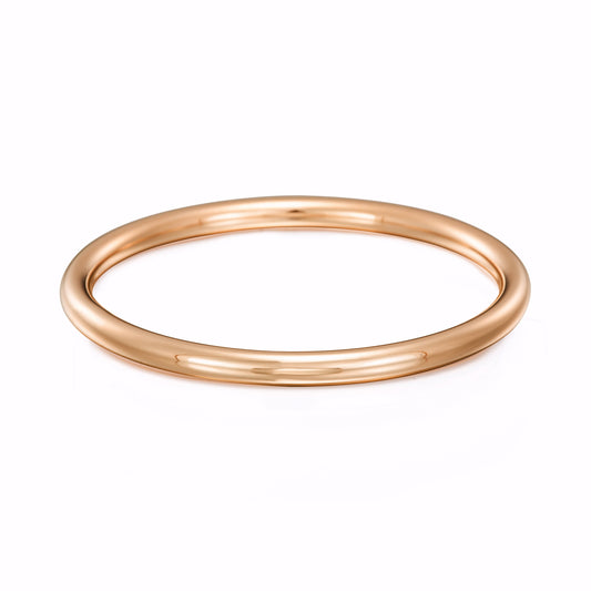18ct Heavy Rose Gold Plated Classic Heavy & Solid Golf Bangle - USA Made-0
