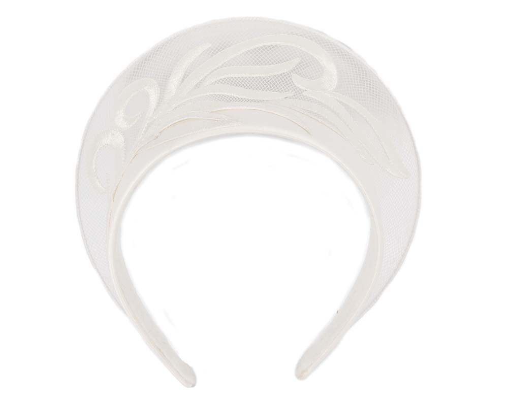 Limited edition ivory crown fascinator with flower