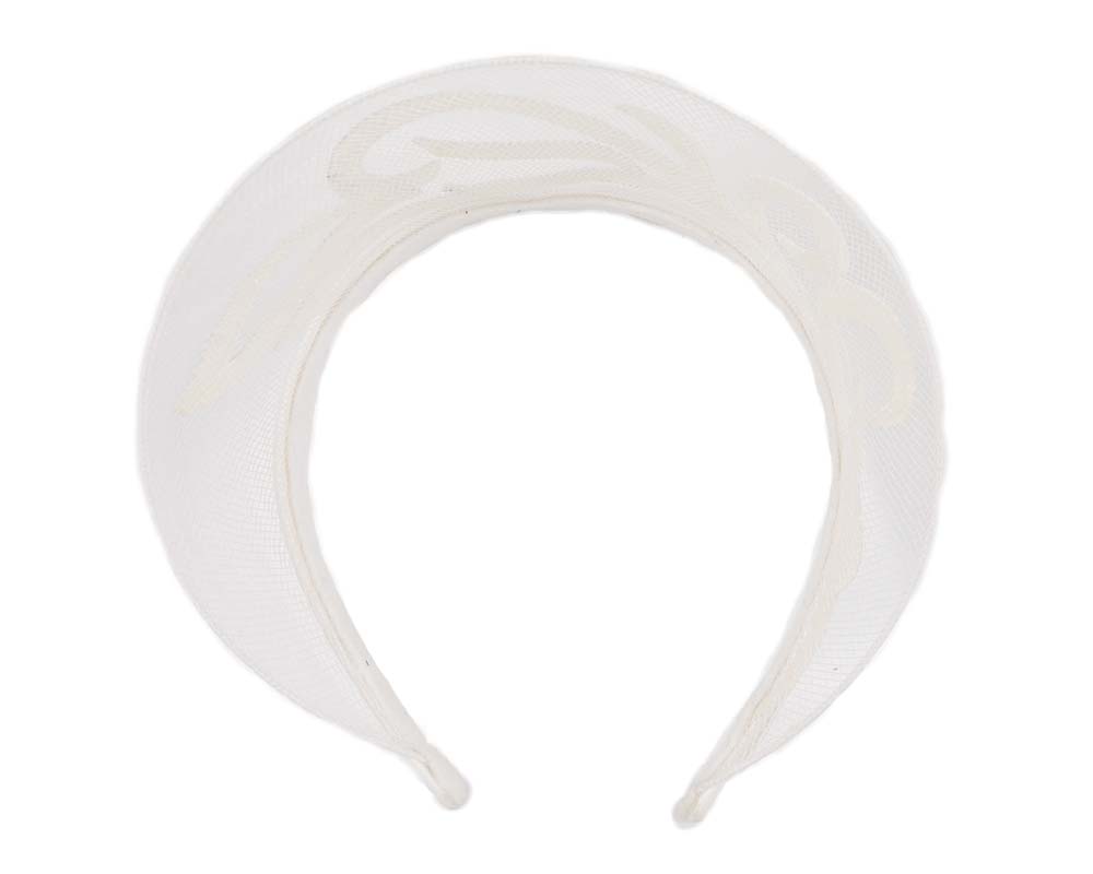 Limited edition ivory crown fascinator with flower