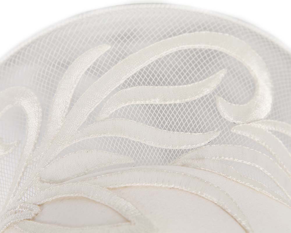 Limited edition ivory crown fascinator with flower