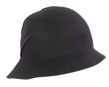 Black winter fashion bucket hat by Cupids Millinery-1