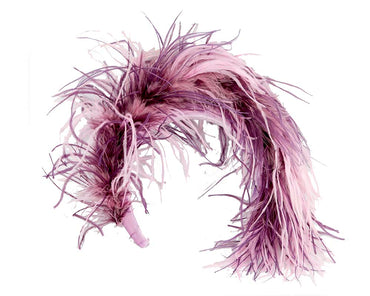 Bespoke lilac headband with оstriсh feathers by Cupids Millinery-1